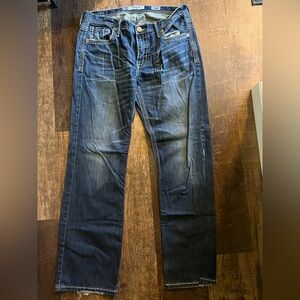 Buckle Men's Derek Dark Blue Bootcut Jeans